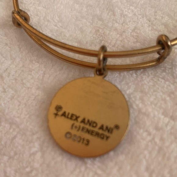 Alex and Ani One Nation Under God Charm Bracelet Gold Finish 2”- 3.5” - Picture 4 of 4